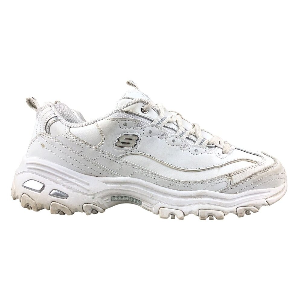 Skechers Women's Size 9.5 Wide Fit D'Lites Fresh Start White Sneakers 11931EW